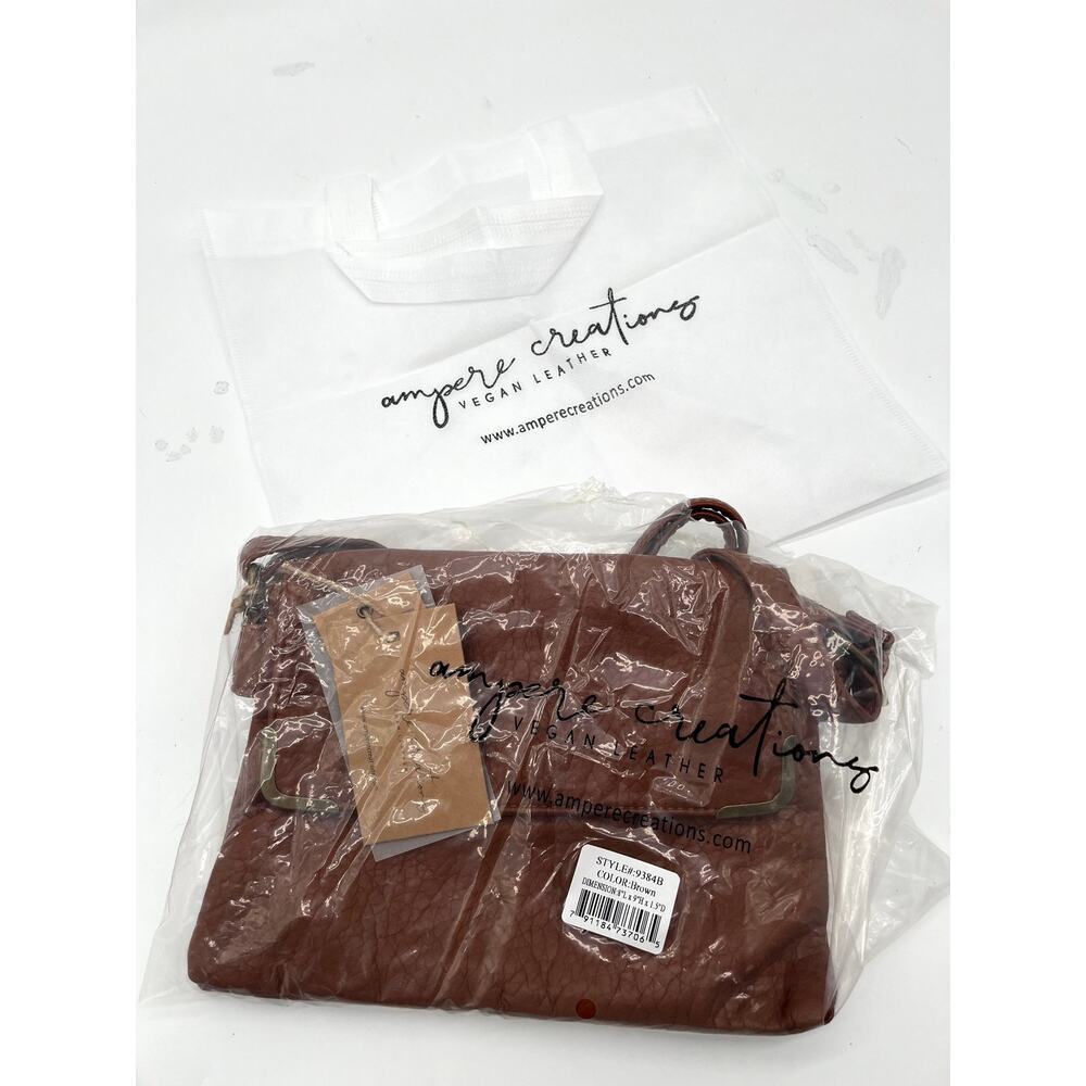 SLOUCHY HOBO NWT Leather Satchel, Brown - Picture 4 of 12